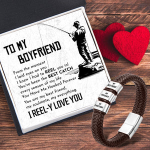 Leather Bracelet - Fishing - To My Boyfriend - You Have Me Hooked Forever - Ukgbzl12018