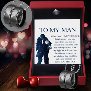 Couple Pendant Necklaces - Family - To My Man - I Love You The Most - Ukgnw26025