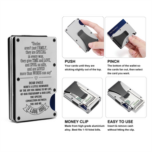 Metal Money Clip Wallet - Family - To My Uncle - Loved More Than Words Can Say - Ukgcca29005
