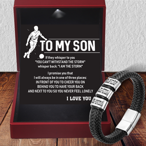 Leather Bracelet - Football - To My Son - Be Humble When You Are Victorious - Ukgbzl16010