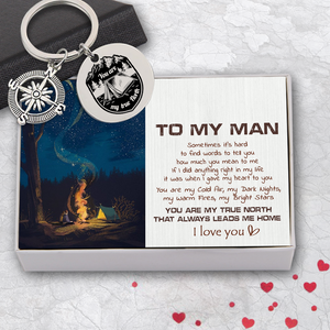 Compass Keychain - Camping - To My Man - I Love You - Ukgkw26010
