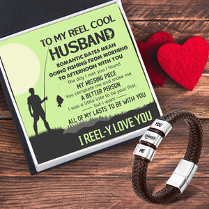 Leather Bracelet - Fishing - To My Husband - I Reel-y Love You - Ukgbzl14023