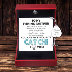 Engraved Fishing Hook - Fishing - To My Fishing Partner - You Are My Favorite Catch - Ukgfa13011