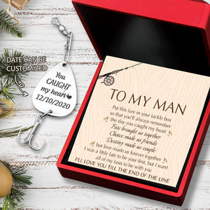 Personalised Engraved Fishing Hook - To My Man - You Caught My Heart - Ukgfa26009