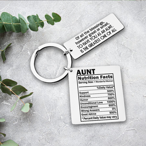 Calendar Keychain - Family - To My Aunt - The Greatest One Of All - Ukgkr30005