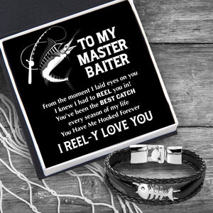 Fish Leather Bracelet - Fishing - To My Master Baiter - I Reel-y Love You - Ukgbzp26003