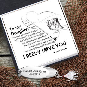 Sequin Fishing Bait - Fishing - To My Daughter - I Reel-y Love You - Ukgfab17003
