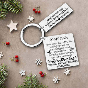 Calendar Keychain - Family - To My Man - Anywhere With You Is Place I Always Want To Be - Ukgkr26021