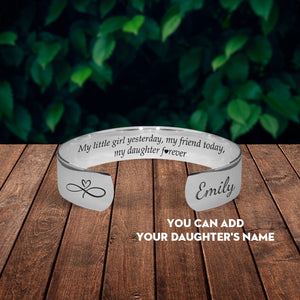Personalised Cuff Bracelet - Family - To My Daughter - From Mom - My Friend Today - Ukgbac17001