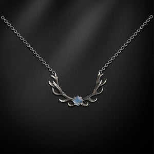 Antler Moonstone Necklace - Hunting - To My Soulmate - You Are My Ultimate Trophy - Ukgnfw13002