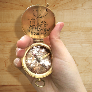 Engraved Compass - Travel - To My Loved One - Life Is An Adventure - Ukgpb13007