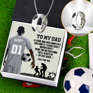 Football Pendant Necklace - Football - To My Dad - From Son - A Father Who Loves Completely - Ukgnfh18003
