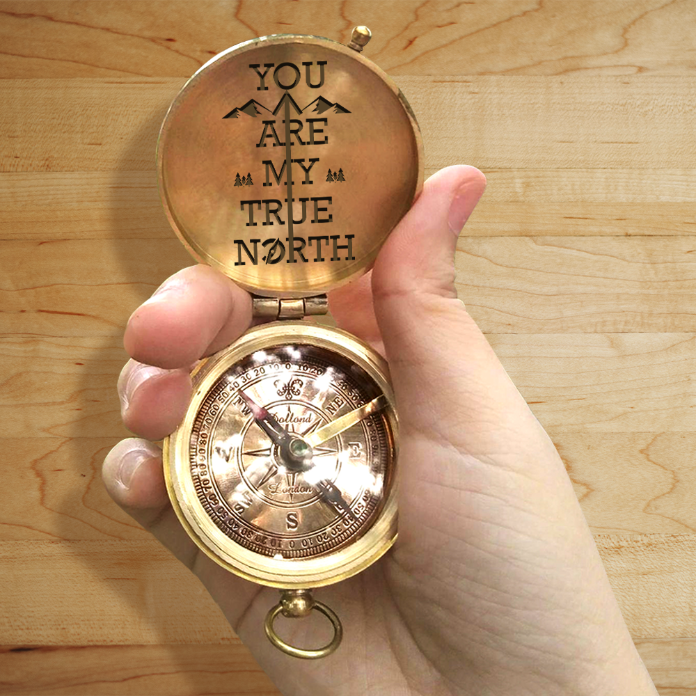 Engraved Compass - Hiking - To My Loved One - You Are My True North - Ukgpb26083