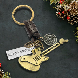 Vintage Guitar Bass Keychain - To My Girlfriend - Life Without You Is Like A Guitar Without Strings - Ukgkzr13001