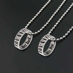Forest Ring Couple Necklaces - Hunting - To My Buck - I'd Choose You In A Hundred Worlds - Ukgndx26013