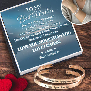 Mum & Daughter Bracelets - Fishing - To My Mum - Love You More Than You Love Fishing - Ukgbt19012