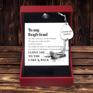 Engraved Fishing Hook - Fishing - To My Boyfriend - I Love You To The Lake & Back - Ukgfa12003