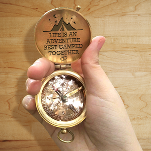 Engraved Compass - Camping - To My Loved One - Life Is An Adventure Best Camped Together - Ukgpb26082