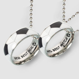 Couple Football Pendant Necklaces - Football - To My Man - You Are My Perfect Match - Ukgnes26007