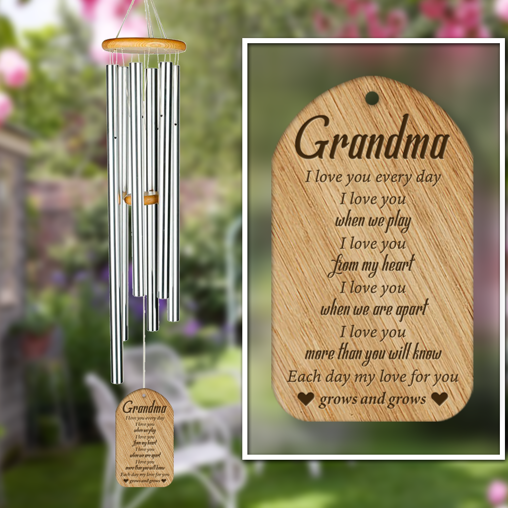 Message Wind Chimes - For Garden Lover - To My Grandma - I Love You More Than You Will Know - Ukglce21003