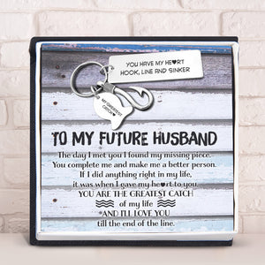 Fishing Hook Keychain - To My Future Husband - You Have My Heart - Ukgku24002 - Love My Soulmate