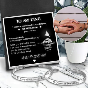 Couple Bracelets - Skull - To My King - I Promise To Always Be There For You - Ukgbt26019