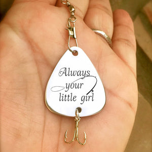 Engraved Fishing Hook - Fishing - To Father Of The Bride - Always Your Little Girl - Ukgfa18005