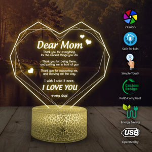 Heart Led Light - Family - To Mom - I Love You - Ukglca19005