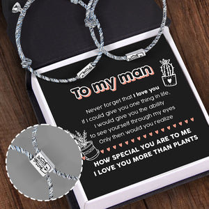 Magnetic Couple Bracelet - Garden - To My Man - Love You More Than Plants - Ukgbbf26001