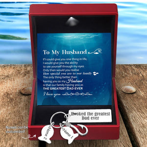 Personalised Fishing Hook Keychain - To My Husband - I Love You - Ukgku14003