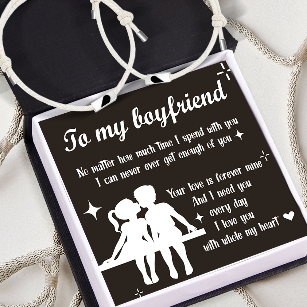 Magnetic Couple Bracelet - Family - To My Boyfriend - I Love You With Whole My Heart - Ukgbbf12004