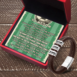 Leather Bracelet - Football - To My Son - I Will Always Be Your No.1 Fan - Ukgbzl16027