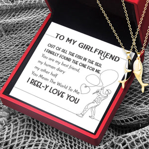 Whale Hug Couple Necklace - Fishing - To My Girlfriend - I Finally Found The One For Me - Ukgngd13006