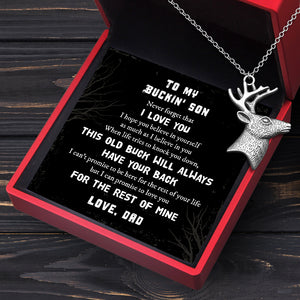 Deer Shaped Necklace - Hunting - To My Buckin' Son - I Hope You Believe In Yourself - Ukgnnd16001