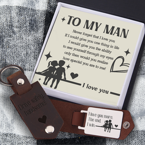 Message Leather Keychain - Family - To My Man - How Special You Are To Me - Ukgkeq26001