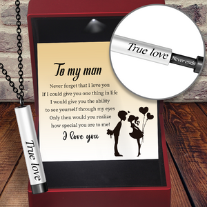 Hidden Message Necklace - Family - To My Man - Never Forget That I Love You - Ukgnnj26003