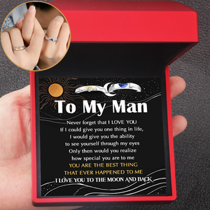 Sun Moon Couple Promise Ring - Adjustable Size Ring - Family - To My Man - How Special You Are To Me - Ukgrlk26005