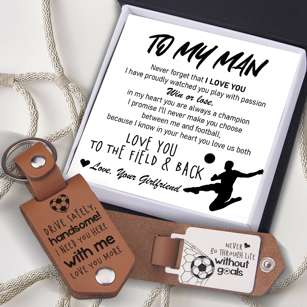 Message Leather Keychain - Football - To My Man - You Are My Favourite Football Player - Ukgkeq26003