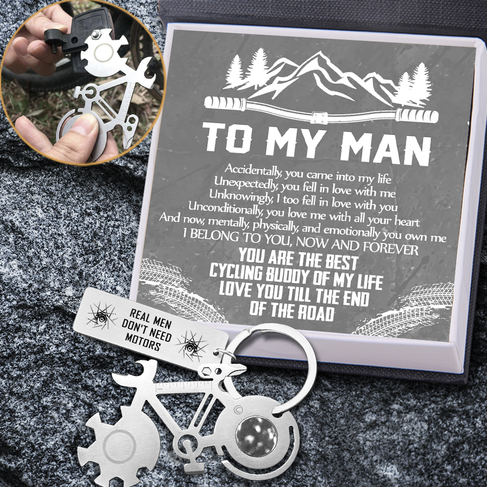 Bike Multitool Repair Keychain - Cycling - To My Man - I Belong To You, Now And Forever - Ukgkzn26003