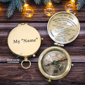 Personalised Engraved Compass - Family - To My Son - Never Forget Your Way Back Home - Ukgpb16019