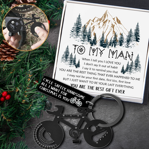 Jet Black Cycling Multi-tool Keychain - Cycling - To My Man - You Are The Best Gift Ever - Ukgkzo26004