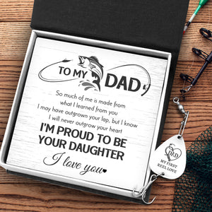 Engraved Fishing Hook - Fishing - To My Dad - I Will Never Outgrow Your Heart - Ukgfa18018