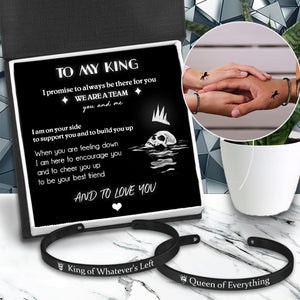 Couple Bracelets - Skull - To My King - I Promise To Always Be There For You - Ukgbt26019