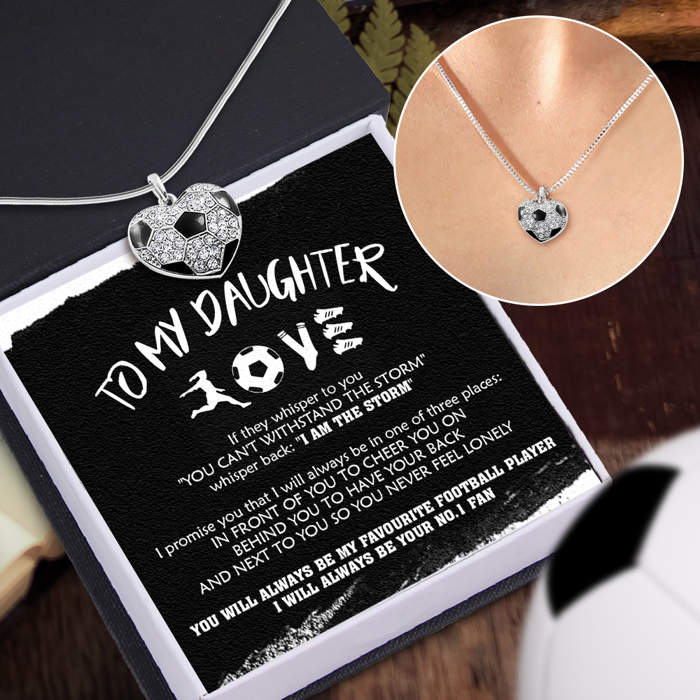 Football Heart Necklace - Football - To My Daughter - You Will Always Be My Favourite Football Player - Ukgndw17002