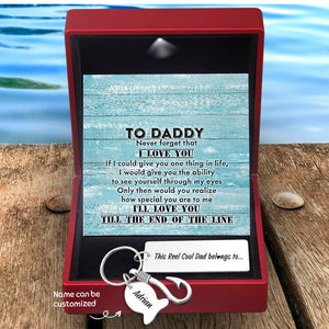 Personalised Fishing Hook Keychain - Fishing - To My Dad - This Reel Cool Dad Belongs To - Ukgku18002