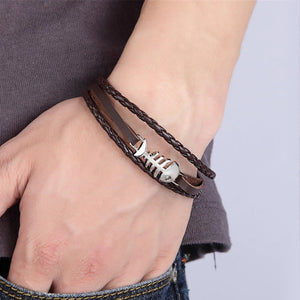 Fish Leather Bracelet - Fishing - To My Crappie Hunter - I'll Love You Till The End Of The Line - Ukgbzp26002