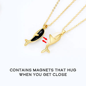 Whale Hug Couple Necklace - Fishing - To My Girlfriend - We've Reeled In A Keeper - Ukgngd13003