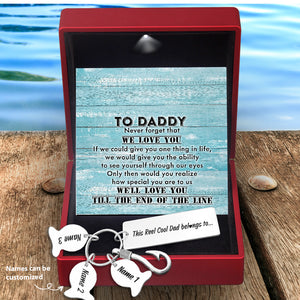 Personalised Fishing Hook Keychain - Fishing - To Our Dad - This Reel Cool Dad Belongs To - Ukgku18003