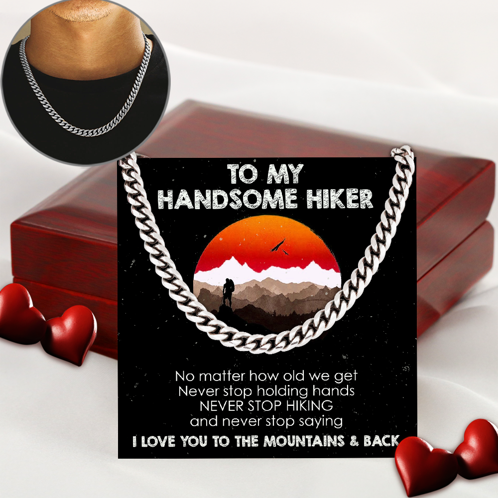 Cuban Link Chain - Hiking - To My Handsome Hiker - Never Stop Holding Hands - Ukssb26009