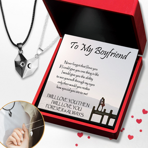 Magnetic Love Necklaces - Family - To My Boyfriend - I Will Love You Forever & Always - Ukgnni12001